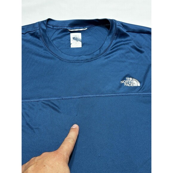 North Face Shirt Adult Mens Vapor Wick Navy Blue Crew Neck Lightweight *READ - Picture 2 of 12
